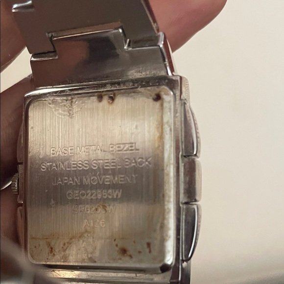 Gold and Silver Rectangular Watch - Picture 2 of 4